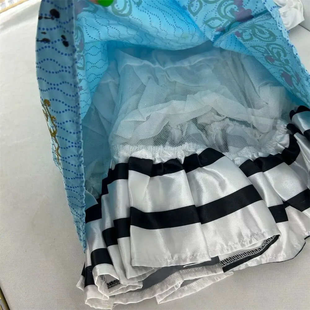 Disney Descendants Ally Costume Dress Girls Size 12-14 Large Blue Halloween